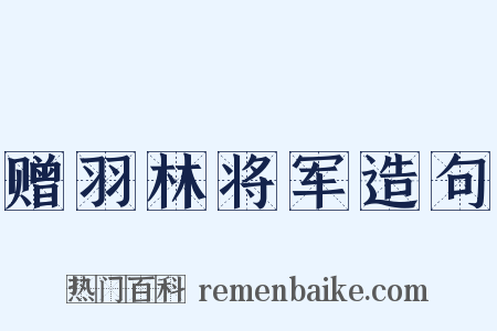 赠羽林将军造句是什么意思的图片